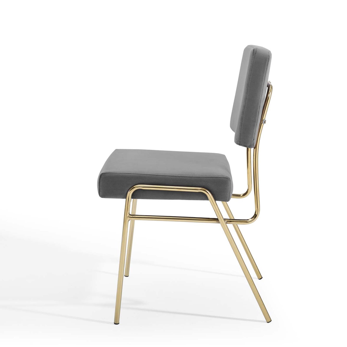 Craft Dining Side Chair Performance Velvet Set of 2, Velvet, Gold Grey Gray, 20148