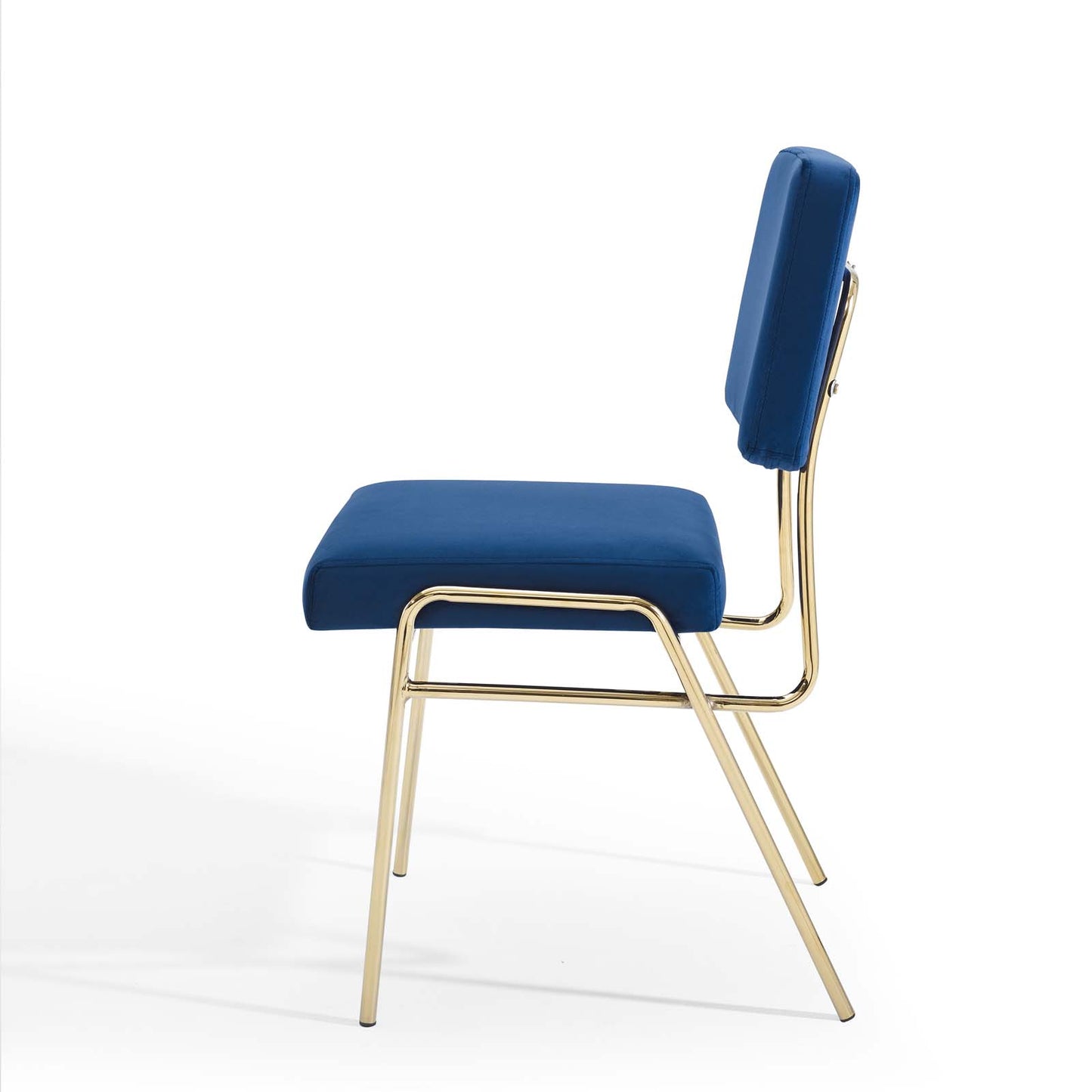 Craft Dining Side Chair Performance Velvet Set of 2, Velvet, Gold Blue Navy, 20149