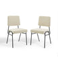 Craft Dining Side Chair Upholstered Fabric Set of 2, Fabric, Black Beige, 20150