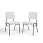 Craft Dining Side Chair Upholstered Fabric Set of 2, Fabric, Black White, 20153