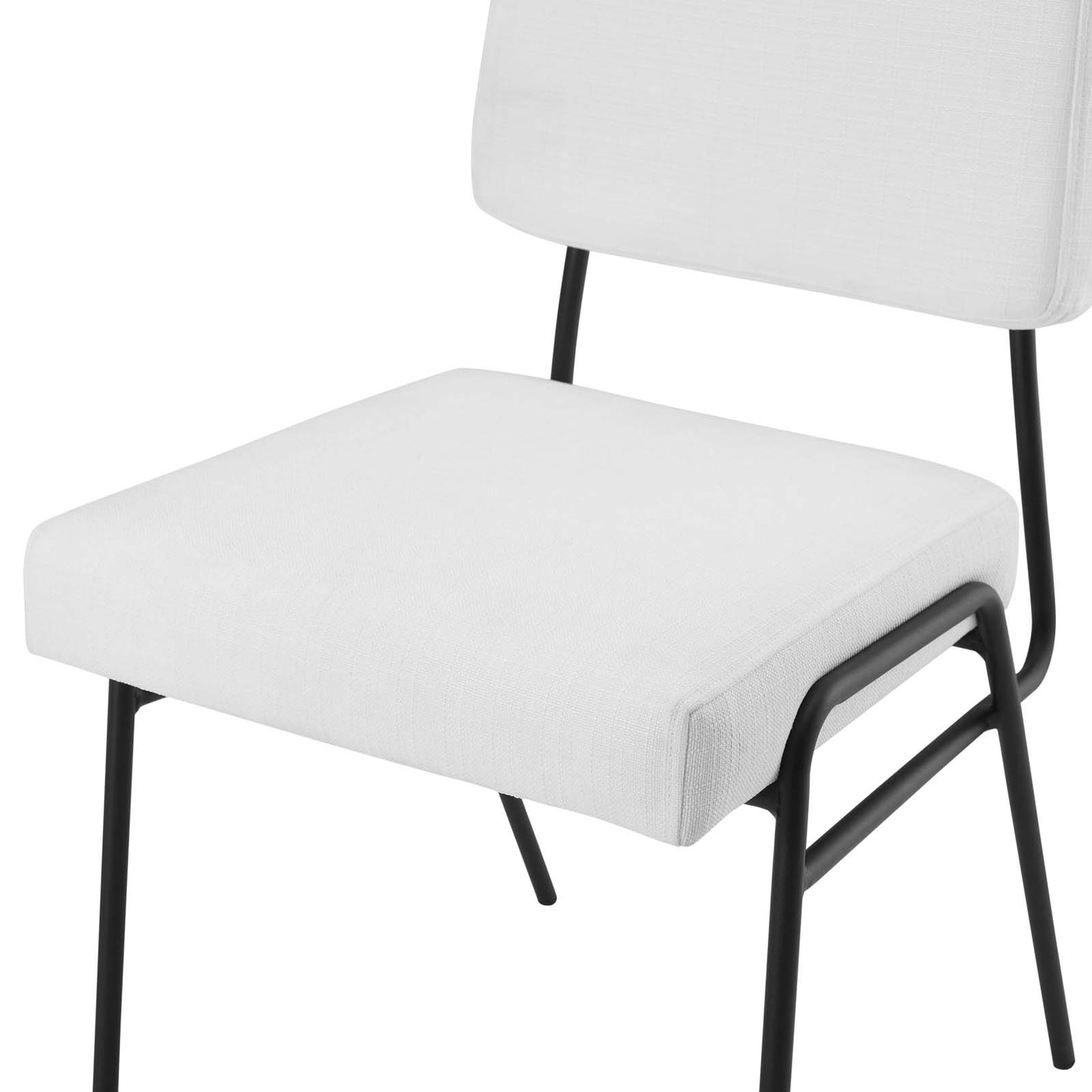 Craft Dining Side Chair Upholstered Fabric Set of 2, Fabric, Black White, 20153
