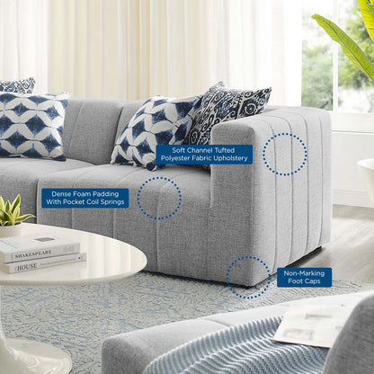 Bartlett Upholstered Fabric Upholstered Fabric 2-Piece Loveseat, Fabric, Light Grey Gray, 20162