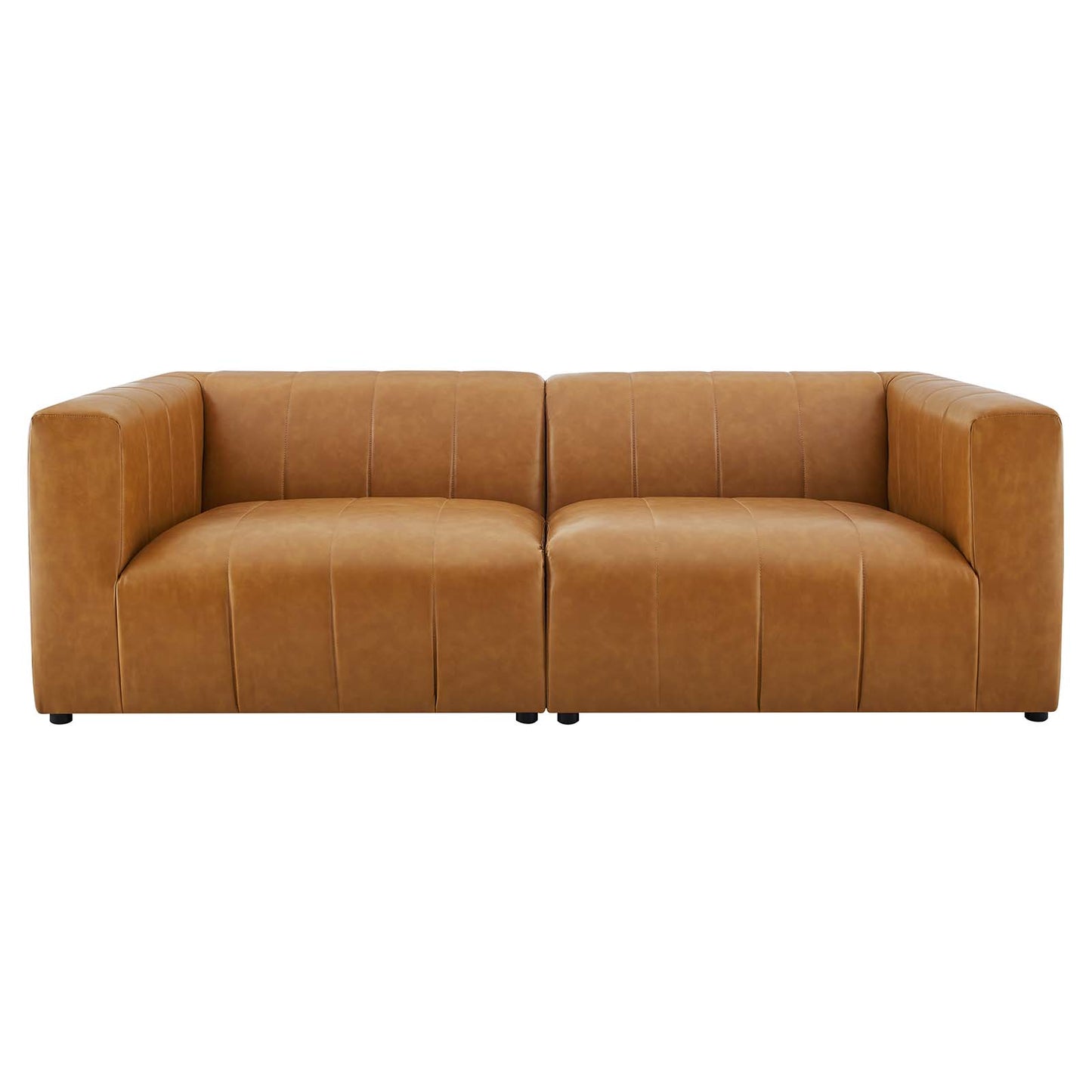Bartlett Vegan Leather Vegan Leather 2-Piece Loveseat, Faux Vegan Leather, Tan, 20164