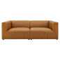 Bartlett Vegan Leather Vegan Leather 2-Piece Loveseat, Faux Vegan Leather, Tan, 20164