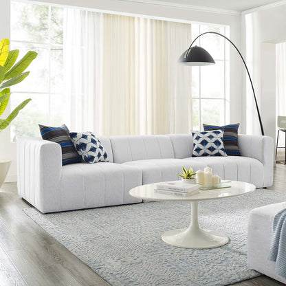 Bartlett Upholstered Fabric Upholstered Fabric 3-Piece Sofa, Fabric, Ivory White, 20165