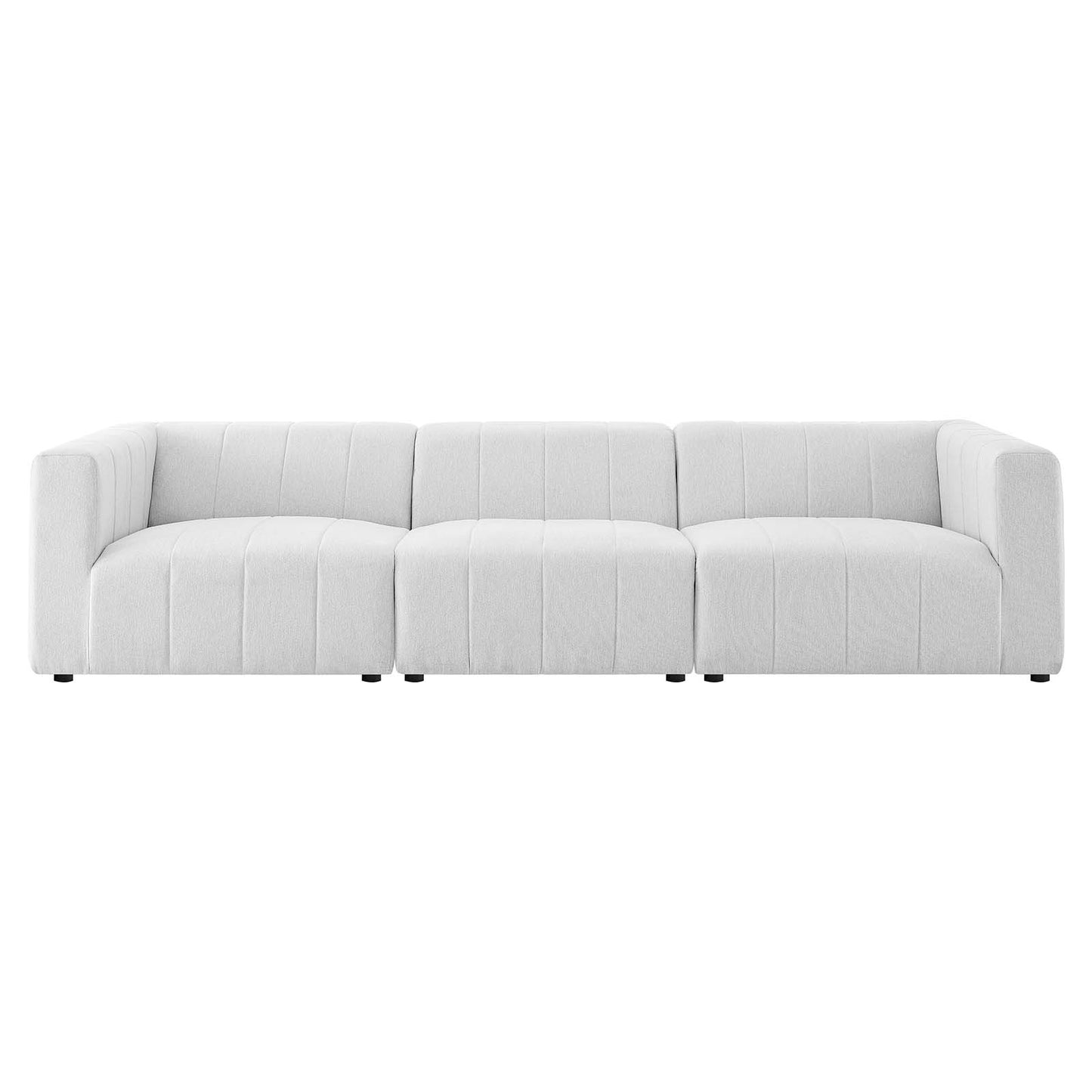 Bartlett Upholstered Fabric Upholstered Fabric 3-Piece Sofa, Fabric, Ivory White, 20165