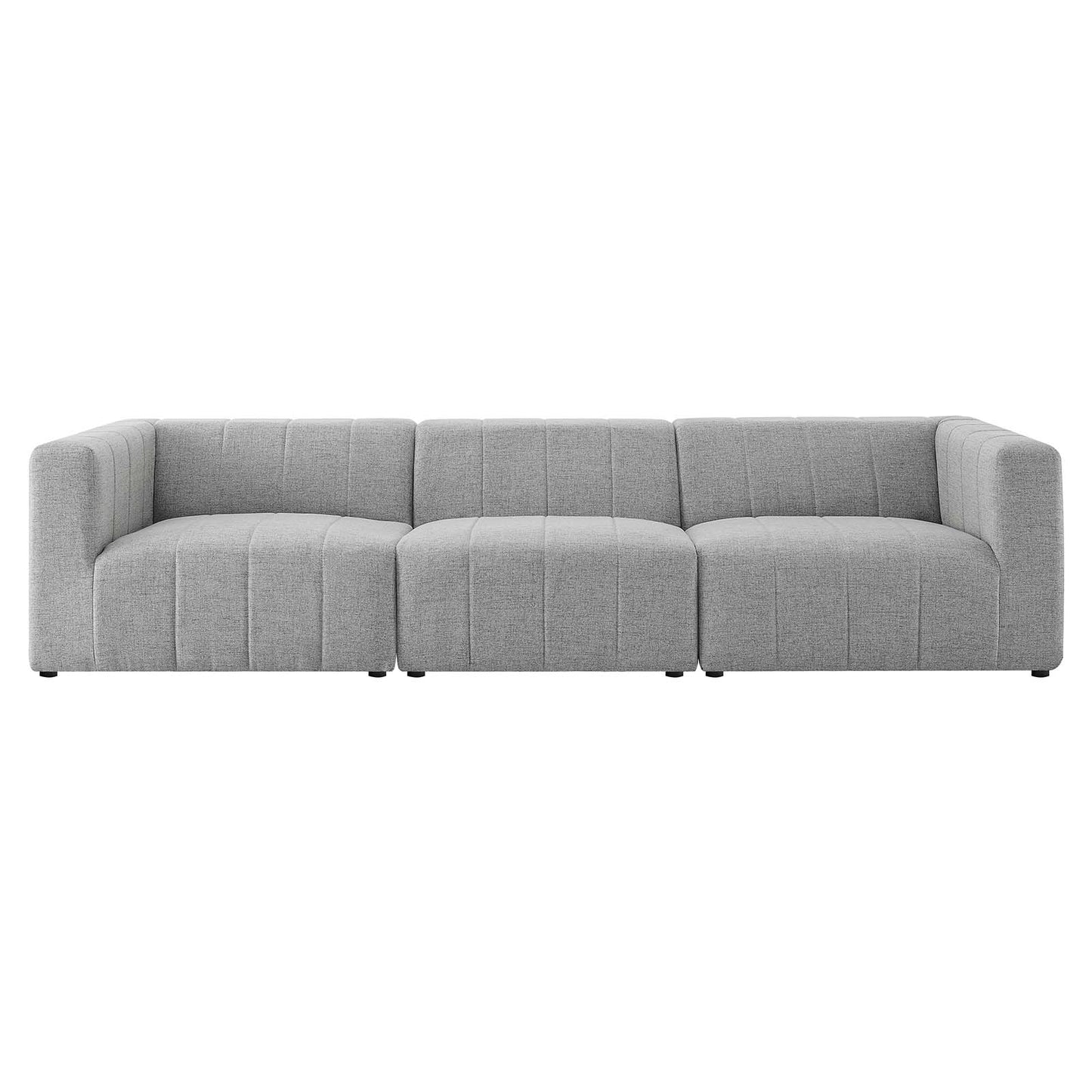 Bartlett Upholstered Fabric Upholstered Fabric 3-Piece Sofa, Fabric, Light Grey Gray, 20166