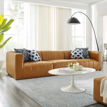 Bartlett Vegan Leather Vegan Leather 3-Piece Sofa, Faux Vegan Leather, Tan, 20168