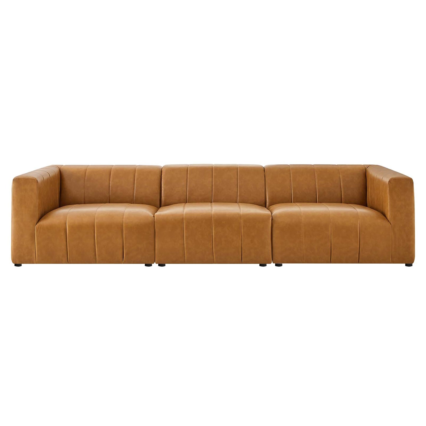 Bartlett Vegan Leather Vegan Leather 3-Piece Sofa, Faux Vegan Leather, Tan, 20168