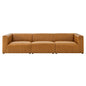 Bartlett Vegan Leather Vegan Leather 3-Piece Sofa, Faux Vegan Leather, Tan, 20168