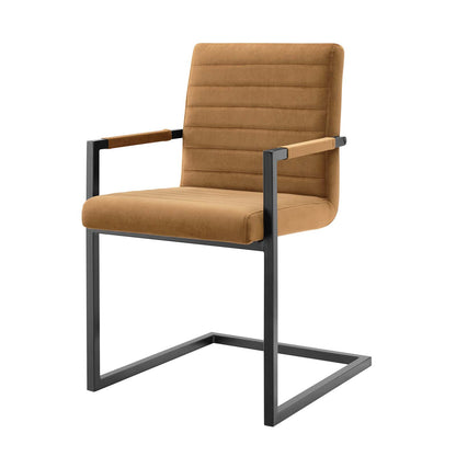 Savoy Performance Velvet Dining Chairs - Set of 2, Velvet, Brown, 20185