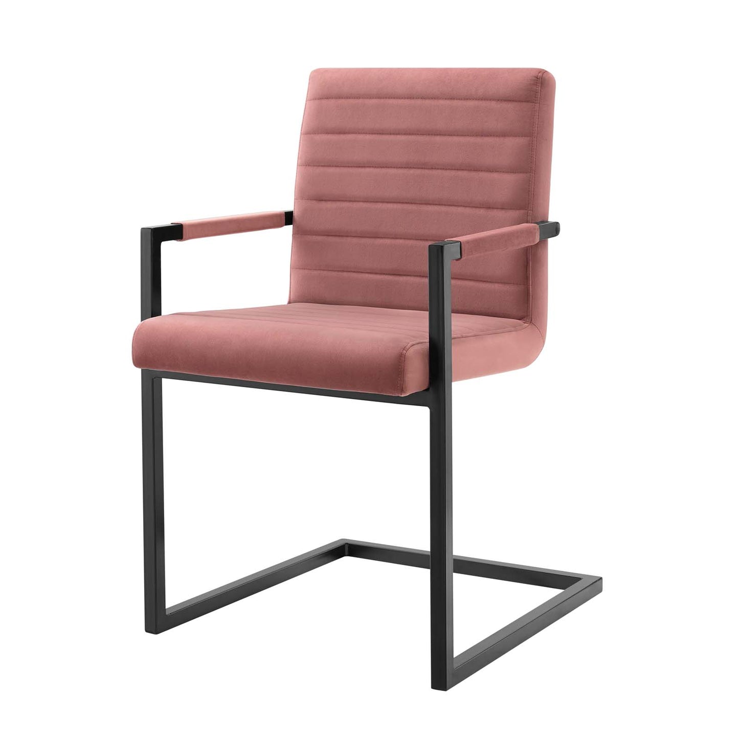Savoy Performance Velvet Dining Chairs - Set of 2, Velvet, Pink, 20186