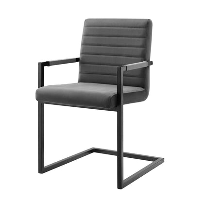 Savoy Performance Velvet Dining Chairs - Set of 2, Velvet, Grey Gray, 20187