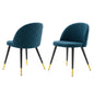 Cordial Upholstered Fabric Dining Chairs - Set of 2, Fabric, Navy Blue, 20189