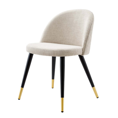 Cordial Upholstered Fabric Dining Chairs - Set of 2, Fabric, Beige, 20190
