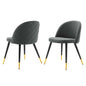 Cordial Upholstered Fabric Dining Chairs - Set of 2, Fabric, Grey Gray, 20191
