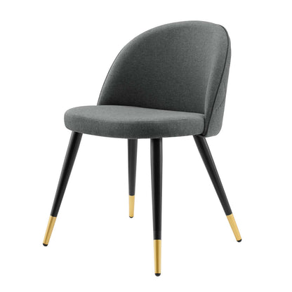 Cordial Upholstered Fabric Dining Chairs - Set of 2, Fabric, Grey Gray, 20191