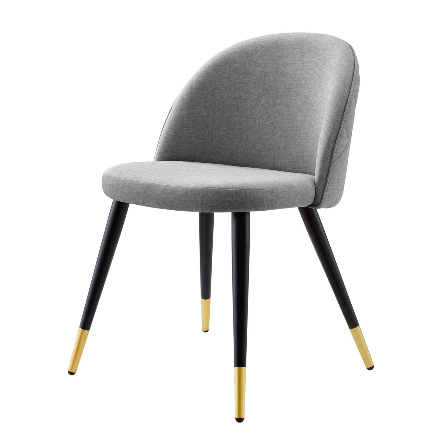 Cordial Upholstered Fabric Dining Chairs - Set of 2, Fabric, Light Grey Gray, 20192