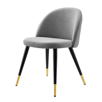 Cordial Upholstered Fabric Dining Chairs - Set of 2, Fabric, Light Grey Gray, 20192