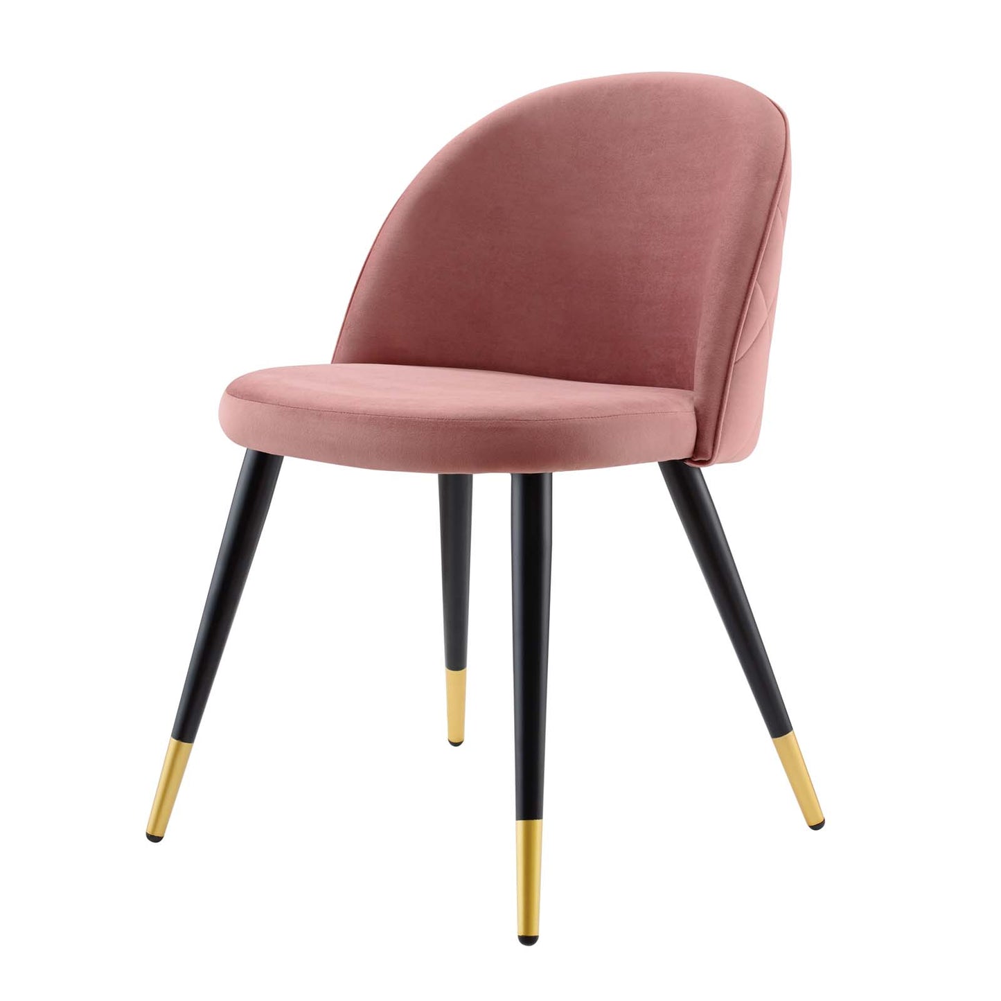 Cordial Performance Velvet Dining Chairs - Set of 2, Velvet, Pink, 20195