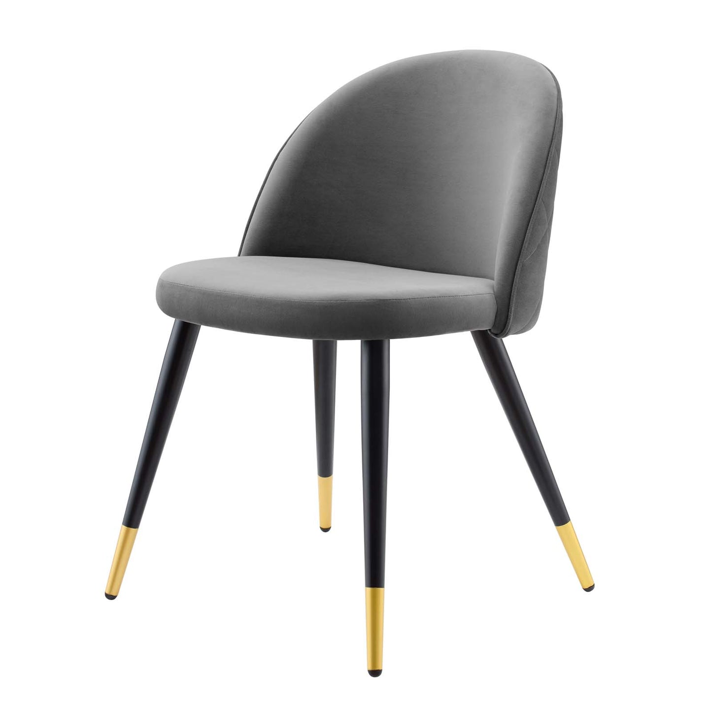 Cordial Performance Velvet Dining Chairs - Set of 2, Velvet, Grey Gray, 20196