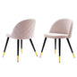 Cordial Performance Velvet Dining Chairs - Set of 2, Velvet, Pink, 20201