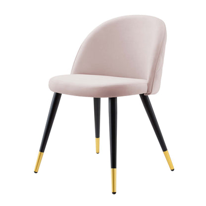 Cordial Performance Velvet Dining Chairs - Set of 2, Velvet, Pink, 20201