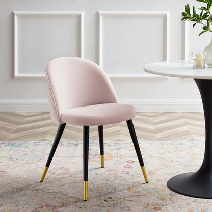 Cordial Performance Velvet Dining Chairs - Set of 2, Velvet, Pink, 20201