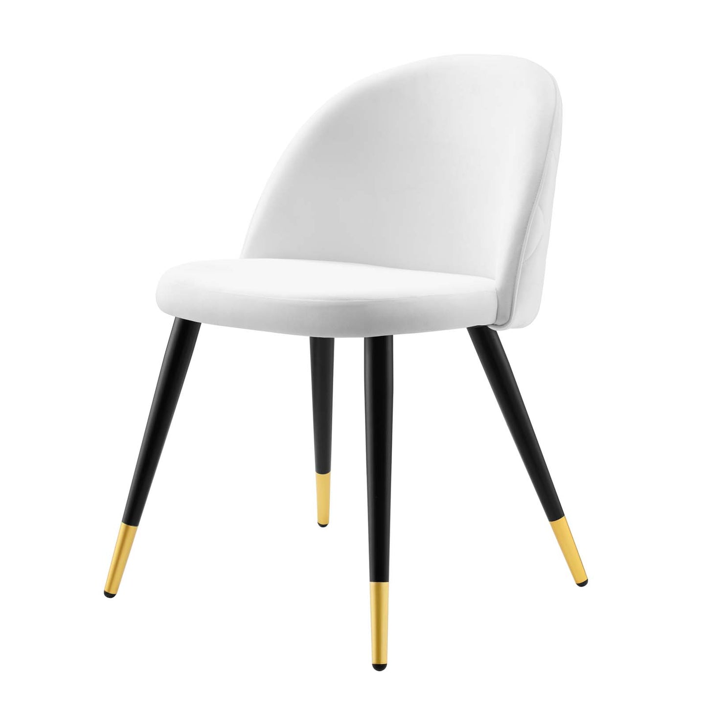 Cordial Performance Velvet Dining Chairs - Set of 2, Velvet, White, 20202