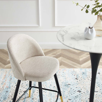 Cordial Fabric Counter Stools - Set of 2, Fabric, Metal, Beige, 20218