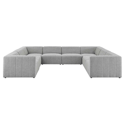 Bartlett Upholstered Fabric 8-Piece Sectional Sofa, Fabric, Light Grey Gray, 20243