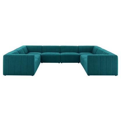 Bartlett Upholstered Fabric 8-Piece Sectional Sofa, Fabric, Teal Blue, 20244
