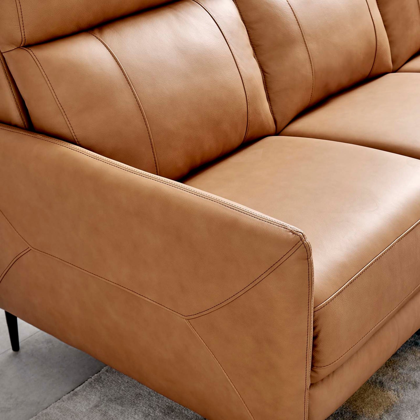 Huxley Leather Sofa, Leather, Tan, 23292