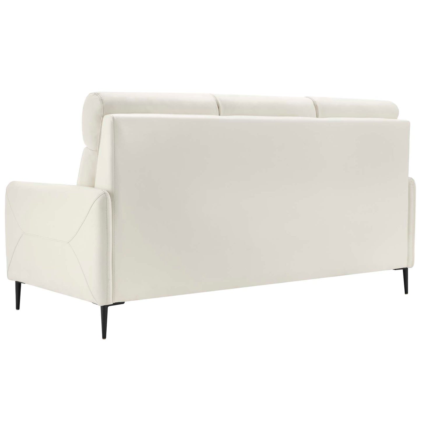 Huxley Leather Sofa, Leather, White, 23293