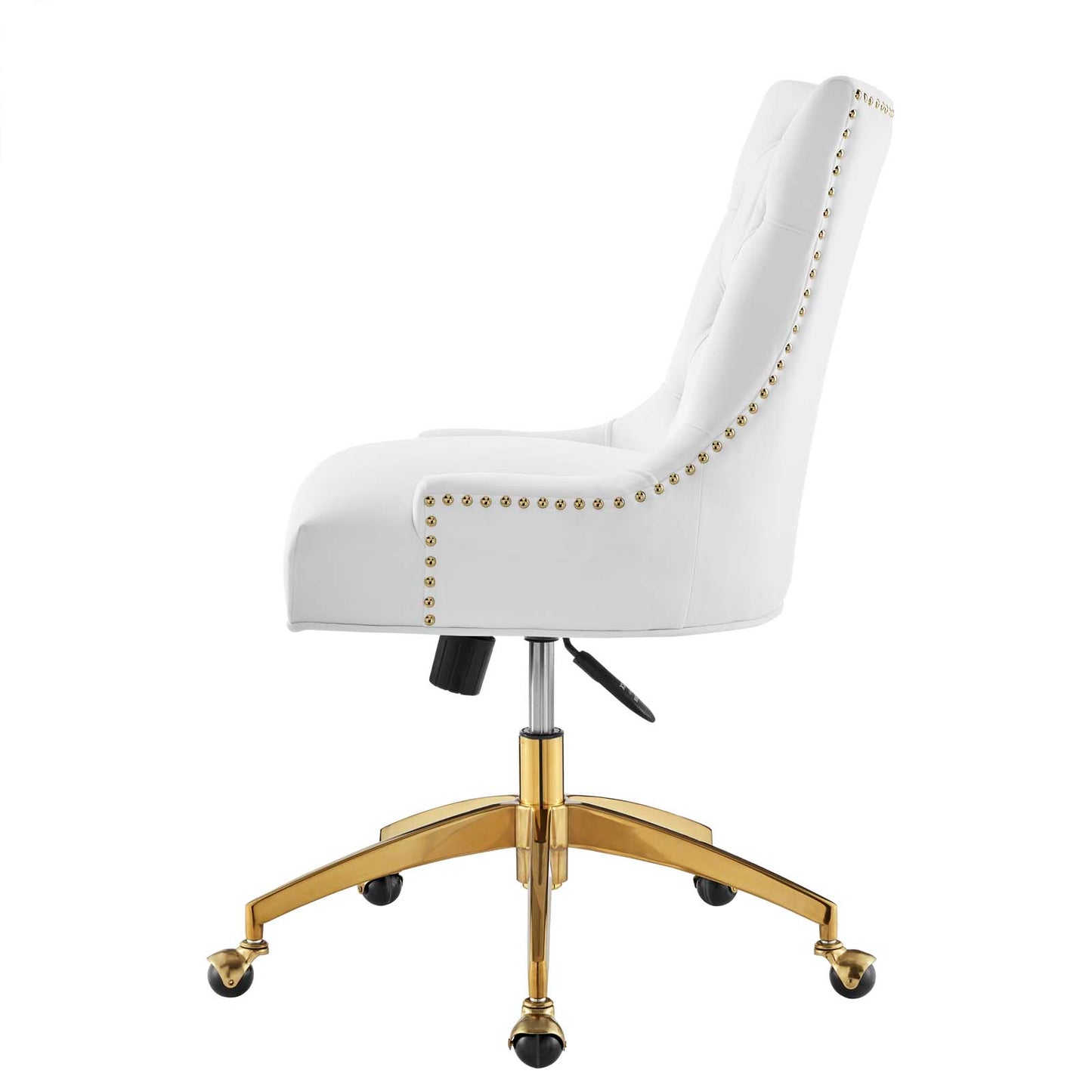 Regent Tufted Performance Velvet Office Chair, Velvet, Gold White, 20261