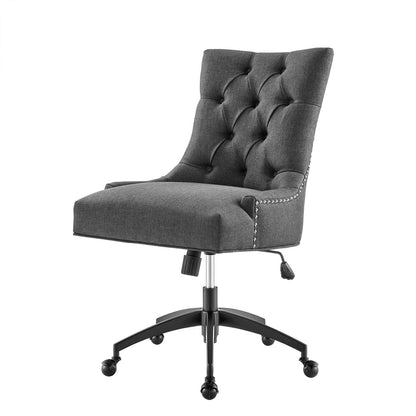 Regent Tufted Fabric Office Chair, Fabric, Black Grey Gray, 20263