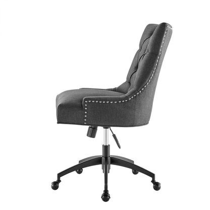 Regent Tufted Fabric Office Chair, Fabric, Black Grey Gray, 20263