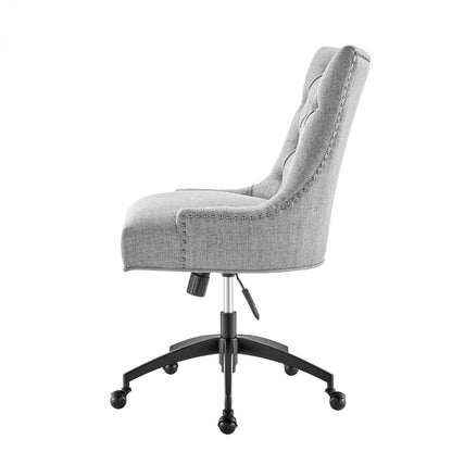 Regent Tufted Fabric Office Chair, Fabric, Black Grey Gray, 20264