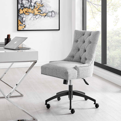 Regent Tufted Fabric Office Chair, Fabric, Black Grey Gray, 20264