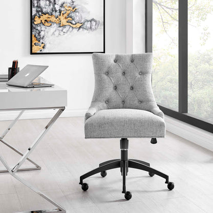 Regent Tufted Fabric Office Chair, Fabric, Black Grey Gray, 20264