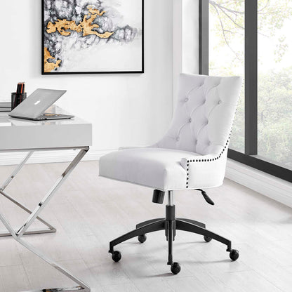Regent Tufted Fabric Office Chair, Fabric, Black White, 20265