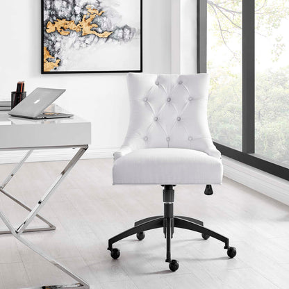 Regent Tufted Fabric Office Chair, Fabric, Black White, 20265