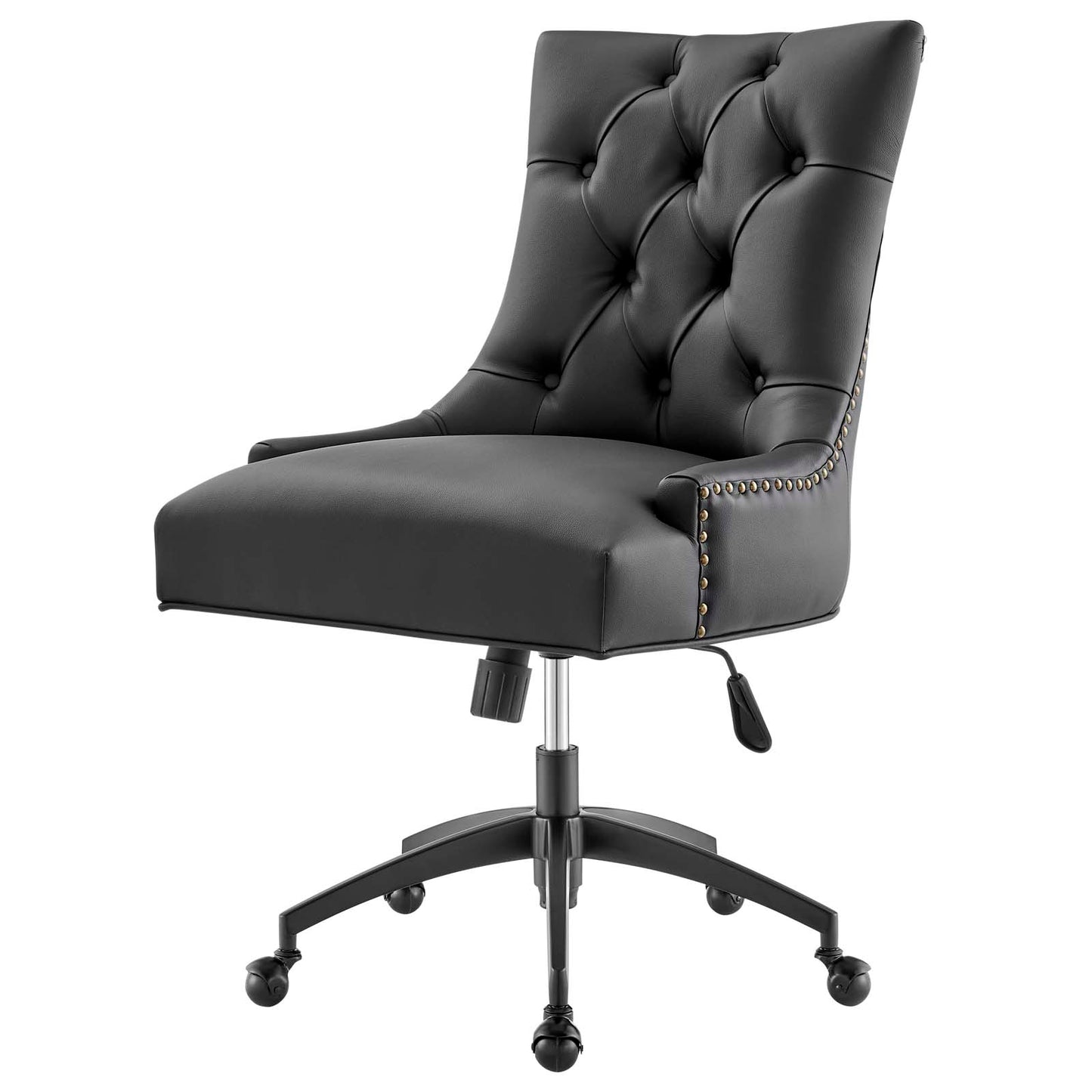 Regent Tufted Vegan Leather Office Chair, Faux Vegan Leather, Black, 20266