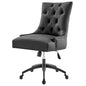 Regent Tufted Vegan Leather Office Chair, Faux Vegan Leather, Black, 20266