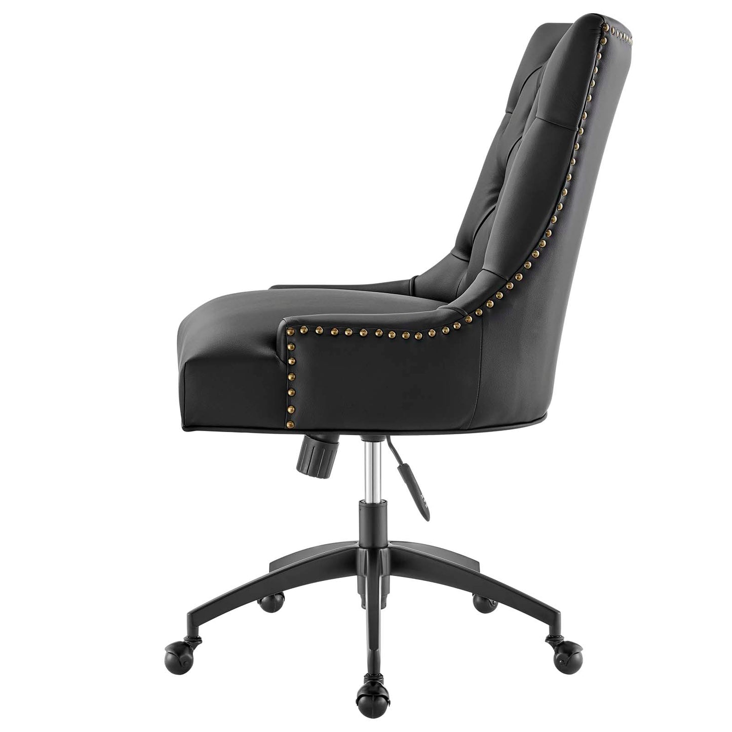 Regent Tufted Vegan Leather Office Chair, Faux Vegan Leather, Black, 20266