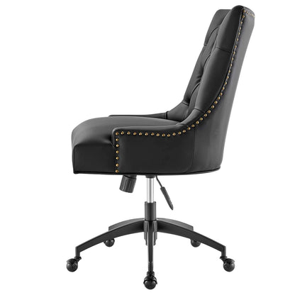 Regent Tufted Vegan Leather Office Chair, Faux Vegan Leather, Black, 20266