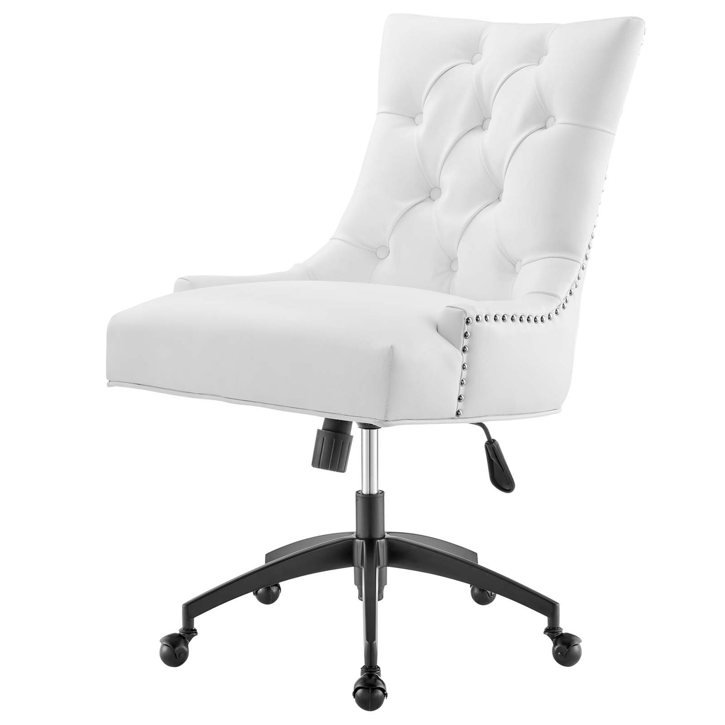 Regent Tufted Vegan Leather Office Chair, Faux Vegan Leather, Black White, 20269