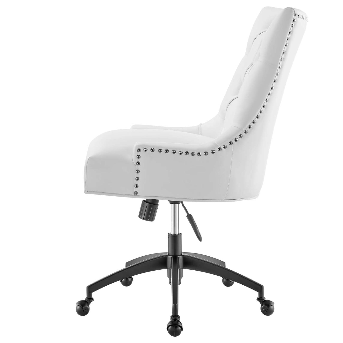 Regent Tufted Vegan Leather Office Chair, Faux Vegan Leather, Black White, 20269