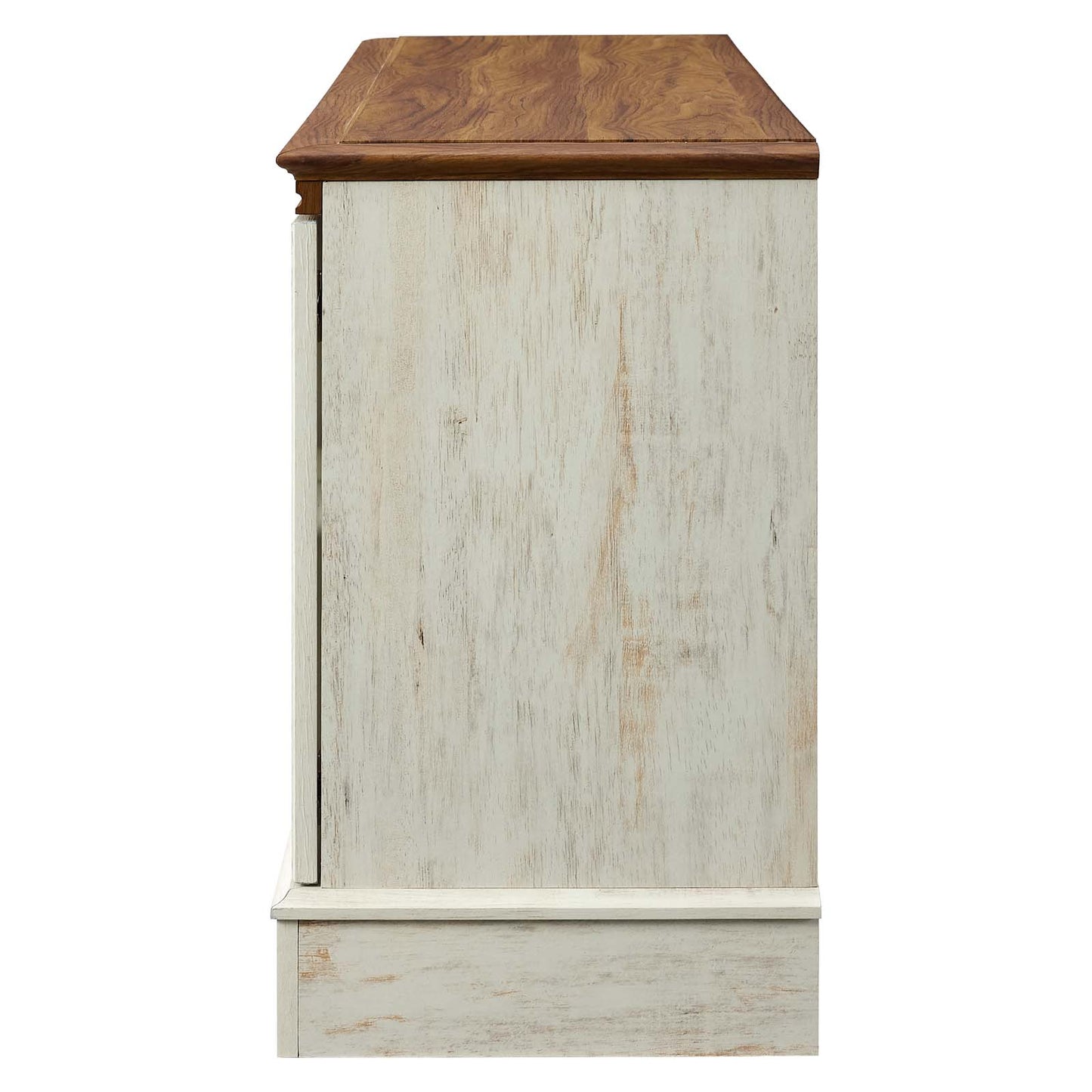 Pacific 59" TV Stand, Wood, Brown Walnut White, 20284
