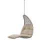 Landscape Outdoor Patio Hanging Chaise Lounge Outdoor Patio Swing Chair, Light Grey Gray Beige, 20288